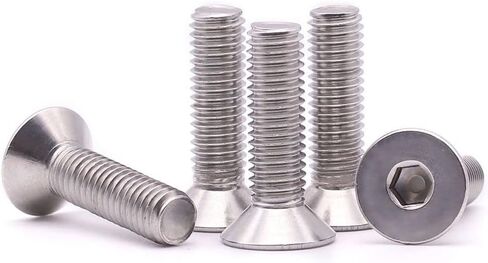 M3-0.5 x 30mm (100 Pack) Stainless Steel Flat Head Socket Head Cap Screws, Hex Drive Flat Head Screws Machine Screws, Full Thread, Bright Finish in Saudi Arabia