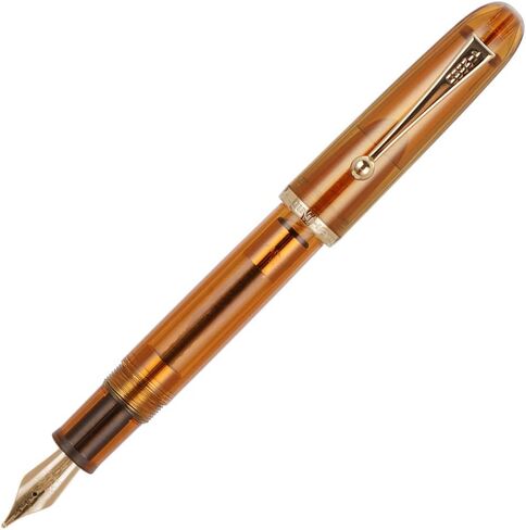Jinhao 9016 Fountain Pen Fine Point, Dadao Series Transparent Amble Acrylic Heartbeat Nib with Large Converter for Writing in Saudi Arabia