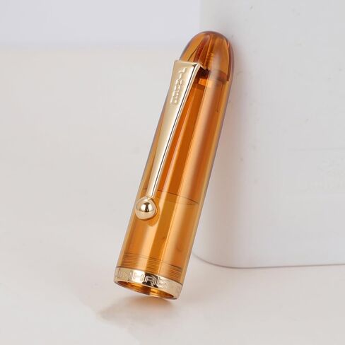 Jinhao 9016 Fountain Pen Fine Point, Dadao Series Transparent Amble Acrylic Heartbeat Nib with Large Converter for Writing in Saudi Arabia