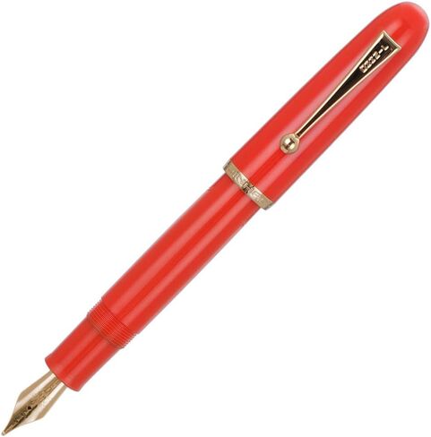 Jinhao 9016 Fountain Pen Fine Point, Dadao Series Transparent Amble Acrylic Heartbeat Nib with Large Converter for Writing in Saudi Arabia