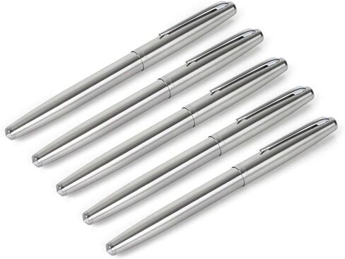 Gullor 5 PCS Stainless Steel EF Nib Classic Fountain Pens Set with Ink Converters in Saudi Arabia