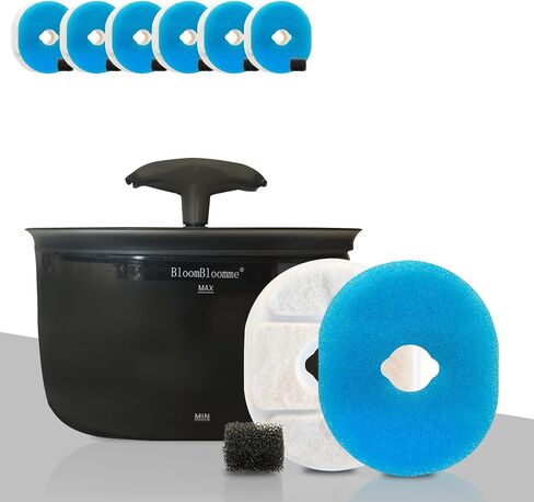 0.9gal/115oz/3.4L Cat Water Fountain Ultra Quiet Auto Water Dispenser for Cats Running Waterer Bowl Pet Water Fountain for Dogs Inside Cat Drinking Fountain Waterfall with 3Filters(Black) in Saudi Arabia