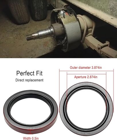 4 Pcs Trailer Wheel Hub Unitized Oil Seal Fit for Dexter 9k and 10k Universal Wheels and Heavy Duty Trailer Wheels Replace 370150BGO 010-051-00, ID 2.875'' x OD 3.880'' with Grease Seals in Saudi Arabia