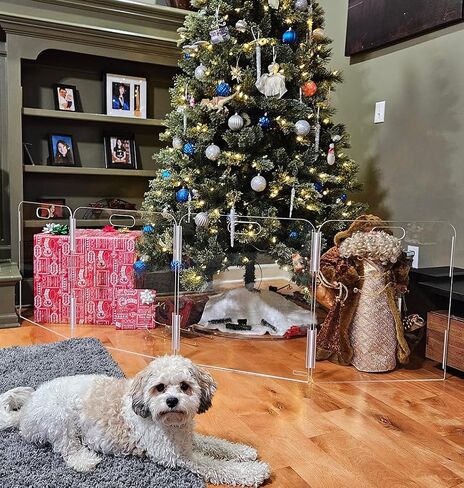 Pet Barrier (3-Panel) | Free-Standing Pet Gate | Foldable | Protect Your Indoor Living Spaces, Decorations, and Important Items from Pets | Made in The USA in Saudi Arabia