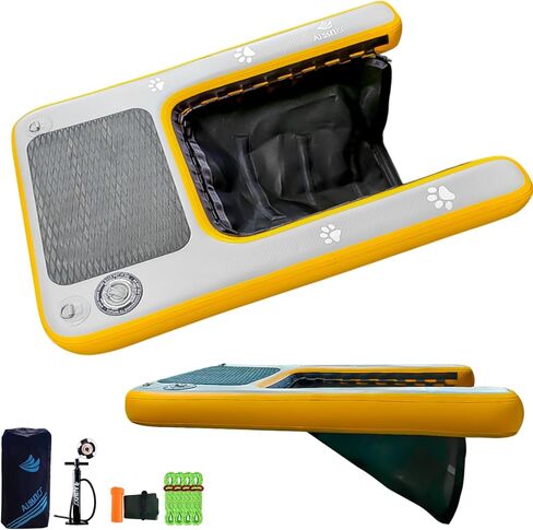 منحدر تعويم للكلاب قابل للنفخ للقوارب وحمامات السباحة، للكلاب على سلم مائي للكلاب يصل وزنها إلى 220 رطلاً in Kuwait