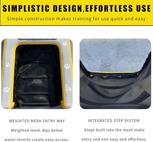 منحدر تعويم للكلاب قابل للنفخ للقوارب وحمامات السباحة، للكلاب على سلم مائي للكلاب يصل وزنها إلى 220 رطلاً in Kuwait