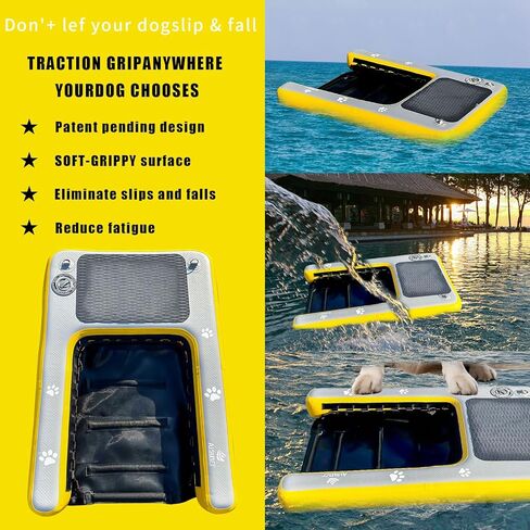منحدر تعويم للكلاب قابل للنفخ للقوارب وحمامات السباحة، للكلاب على سلم مائي للكلاب يصل وزنها إلى 220 رطلاً in Kuwait