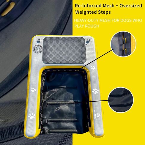 منحدر تعويم للكلاب قابل للنفخ للقوارب وحمامات السباحة، للكلاب على سلم مائي للكلاب يصل وزنها إلى 220 رطلاً in Kuwait