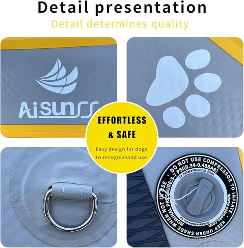 منحدر تعويم للكلاب قابل للنفخ للقوارب وحمامات السباحة، للكلاب على سلم مائي للكلاب يصل وزنها إلى 220 رطلاً in Kuwait