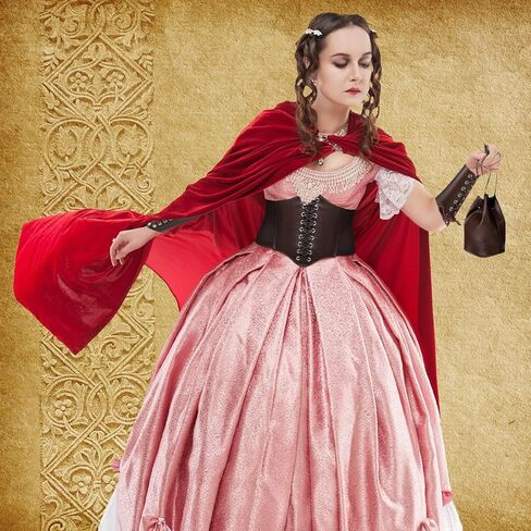 طقم أزياء من 4 قطع من العصور الوسطى يتضمن أحزمة مشد من الدانتيل والجلد القديم وحزام الخصر وسوار معصم من الجلد وحزام معصم من الفايكنج وحقيبة جلدية برباط in Kuwait