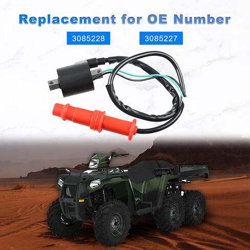 ملف الإشعال مع شمعة الإشعال متوافق مع Polaris Sportsman 500 4X4 6x6 1996-2002 RSE HO 2001-2002 Remington Special Edition 1999 RSE DUSE 2000-2002 Magnum 425 500 2x4 4X4 6x6 in Kuwait