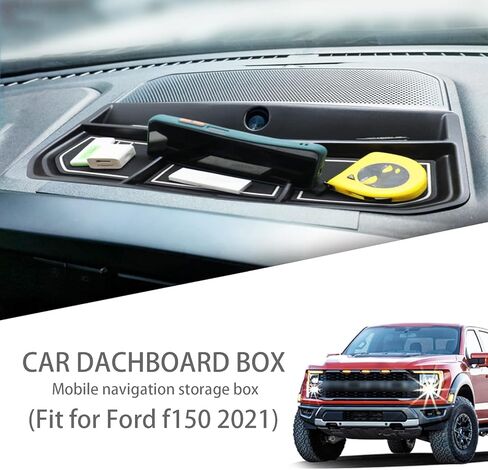 SENSHINE Center Console Organizer Tray for Ford F150 2021 2022 2023 2024 Accessories Car Interior Secondary Storage Armrest Box Insert Hidden Cubby Drawer (Red Trim) in Kuwait