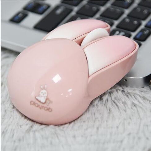 Wireless Mouse Cute Pink Mouse Kawaii Bunny Shape Rabbit Design Portable Silent Lightweight Quiet Cordless USB Optical Cordless Mice for PC Laptop Computer Mac MacBook Pro Desktop HP Kids Girls Gift in Kuwait