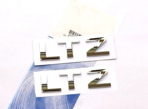 Yoaoo 2pack OEM Black LTZ Letter Nameplate Emblems Badges Compatible with Silverado Tahoe Suburban Glossy in Saudi Arabia