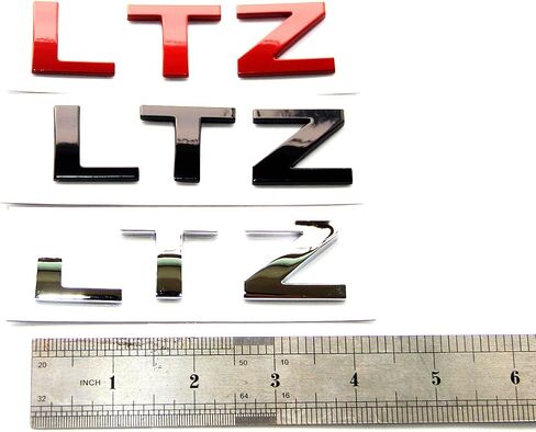 Yoaoo 2pack OEM Black LTZ Letter Nameplate Emblems Badges Compatible with Silverado Tahoe Suburban Glossy in Saudi Arabia