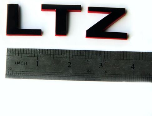 Yoaoo 2pack OEM Black LTZ Letter Nameplate Emblems Badges Compatible with Silverado Tahoe Suburban Glossy in Saudi Arabia