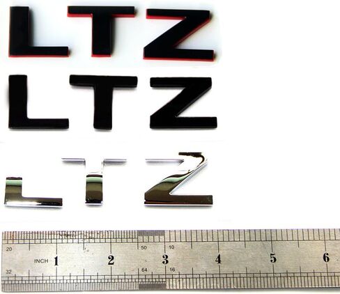 Yoaoo 2pack OEM Black LTZ Letter Nameplate Emblems Badges Compatible with Silverado Tahoe Suburban Glossy in Saudi Arabia