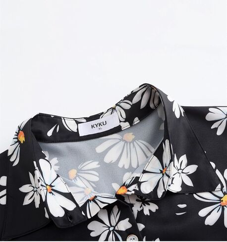 KYKU Womens Button Down Hawaiian Shirt Casual Fashion Shirts Summer Blouses in Saudi Arabia