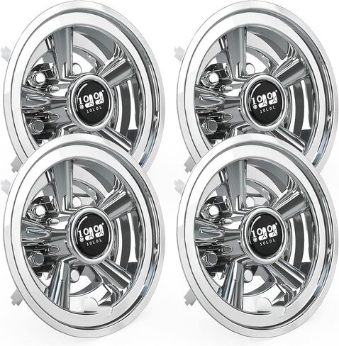 Universal Golf Cart Hubcaps 8 inch Set of 4 SS Chrome Wheel Covers for Golf Cart Club Car EZGO and Other Wheel Hubcaps in Saudi Arabia