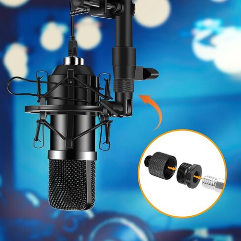 Microphone Thread Adapter Set 8 Pieces, 5/8 Female to 3/8 Male, 3/8 Female to 5/8 Male, 5/8 Female to 1/4 Male, 1/4 Female to 5/8 Male Mic Stand Adapters(2 Colors) in Saudi Arabia