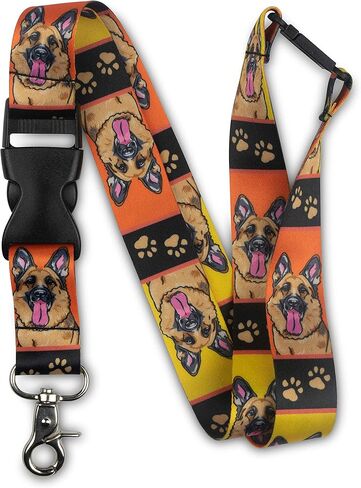 Limeloot Pitbull Dog Lanyard | 1" Wide Lanyard with Breakaway, Release Buckle, and Flat Ring in Kuwait