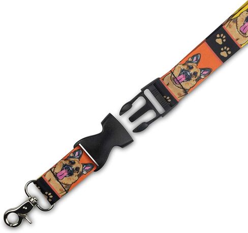 Limeloot Pitbull Dog Lanyard | 1" Wide Lanyard with Breakaway, Release Buckle, and Flat Ring in Kuwait