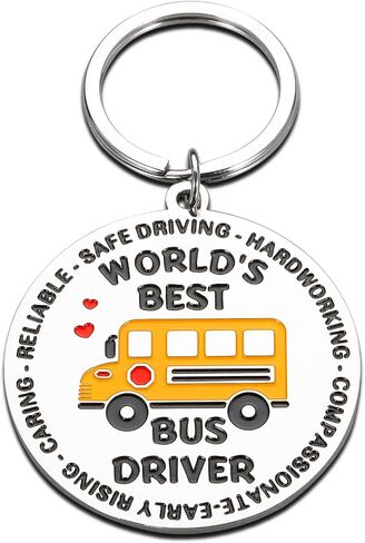School Bus Driver Gifts for Men Women Appreciation Gifts for Drivers School Bus Thank You Gifts Keychain Retirement Farewell Graduation Back to School Gifts for Him Her in Saudi Arabia