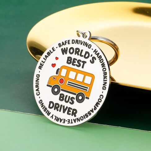 School Bus Driver Gifts for Men Women Appreciation Gifts for Drivers School Bus Thank You Gifts Keychain Retirement Farewell Graduation Back to School Gifts for Him Her in Saudi Arabia
