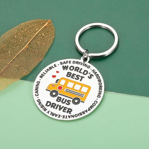 School Bus Driver Gifts for Men Women Appreciation Gifts for Drivers School Bus Thank You Gifts Keychain Retirement Farewell Graduation Back to School Gifts for Him Her in Saudi Arabia