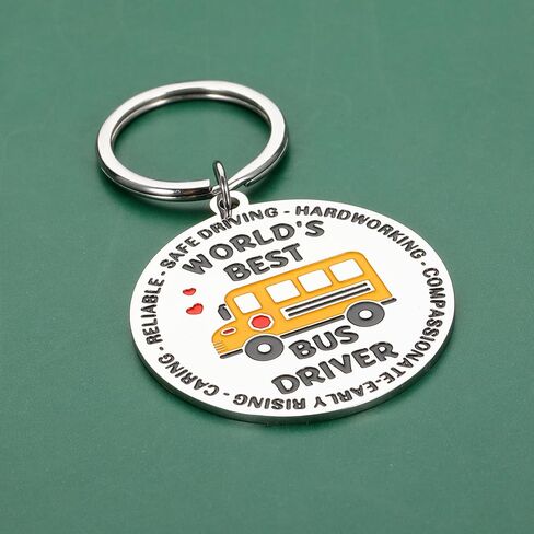 School Bus Driver Gifts for Men Women Appreciation Gifts for Drivers School Bus Thank You Gifts Keychain Retirement Farewell Graduation Back to School Gifts for Him Her in Saudi Arabia