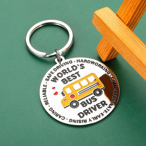 School Bus Driver Gifts for Men Women Appreciation Gifts for Drivers School Bus Thank You Gifts Keychain Retirement Farewell Graduation Back to School Gifts for Him Her in Saudi Arabia