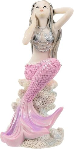 Mermaid Ornaments Mermaid Decorations The Office Decor Fish Tank Ornaments Pink Mermaid Sand Sculpture Resin Fish Aquarium Decoration Office Decorations Mermaid Decor in Saudi Arabia