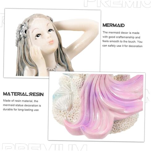 Mermaid Ornaments Mermaid Decorations The Office Decor Fish Tank Ornaments Pink Mermaid Sand Sculpture Resin Fish Aquarium Decoration Office Decorations Mermaid Decor in Saudi Arabia
