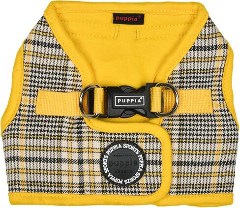 Puppia Bacopas Dog Vest Harness B (Step-in) Fashionable Flower Pattern Spring Summer Harness for Small and Medium Dogs, Black, Medium in Saudi Arabia