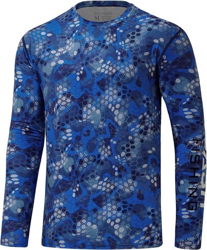 BASSDASH Men’s UPF 50+ Camo Long Sleeve Shirts Quick Dry Lightweight Performance Shirt for Outdoors Fishing Hiking in Saudi Arabia