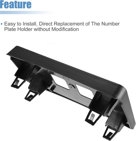 X AUTOHAUX قوس لوحة الترخيص لفورد F150 2021 2022 3.3L V6 5.0L V8 المصد الأمامي إطار لوحة الترخيص قوس حامل تصاعد ML3Z-17A385-AB حامل لوحة الأرقام حامل إطار الترخيص الأسود in Kuwait