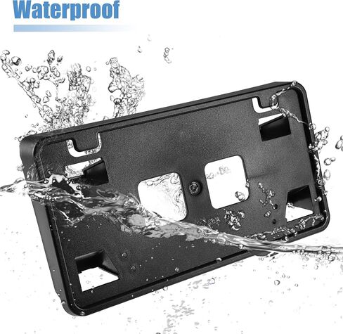 X AUTOHAUX قوس لوحة الترخيص لفورد F150 2021 2022 3.3L V6 5.0L V8 المصد الأمامي إطار لوحة الترخيص قوس حامل تصاعد ML3Z-17A385-AB حامل لوحة الأرقام حامل إطار الترخيص الأسود in Kuwait