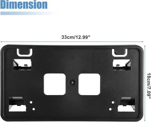 X AUTOHAUX قوس لوحة الترخيص لفورد F150 2021 2022 3.3L V6 5.0L V8 المصد الأمامي إطار لوحة الترخيص قوس حامل تصاعد ML3Z-17A385-AB حامل لوحة الأرقام حامل إطار الترخيص الأسود in Kuwait