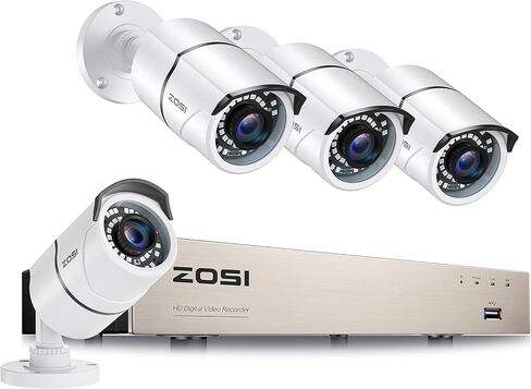 ZOSI 3K Outdoor WiFi Pan/Tilt Camera,5MP C296 Plug-in Home Surveillance Camera,Smart Person Vehicle Detection,Human Motion Tracking,Night Vision,2 Way Audio,Floodlight Siren,Cloud & SD Card Storage in Saudi Arabia