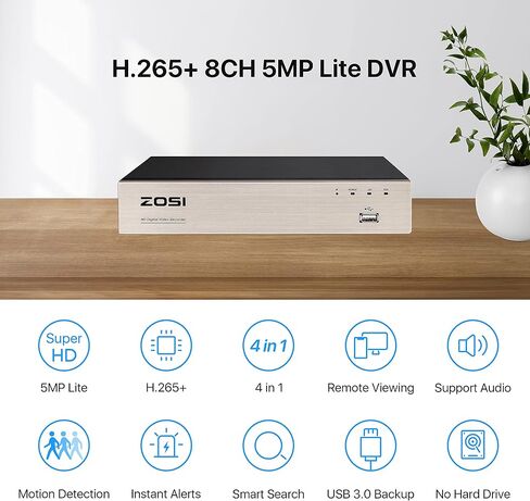 ZOSI 3K Outdoor WiFi Pan/Tilt Camera,5MP C296 Plug-in Home Surveillance Camera,Smart Person Vehicle Detection,Human Motion Tracking,Night Vision,2 Way Audio,Floodlight Siren,Cloud & SD Card Storage in Saudi Arabia