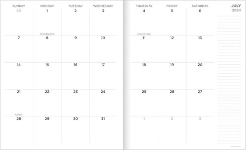 TF PUBLISHING July 2024 - June 2025 Navy Grid Large Monthly Planner - 2 Page Spreads With Extra Large Calendar Grids and Planning Prompts - 12 Month Academic Planner 2024-2025 - 9 in x 11 in in Saudi Arabia