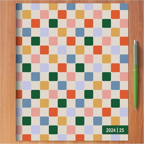 TF PUBLISHING July 2024 - June 2025 Navy Grid Large Monthly Planner - 2 Page Spreads With Extra Large Calendar Grids and Planning Prompts - 12 Month Academic Planner 2024-2025 - 9 in x 11 in in Saudi Arabia