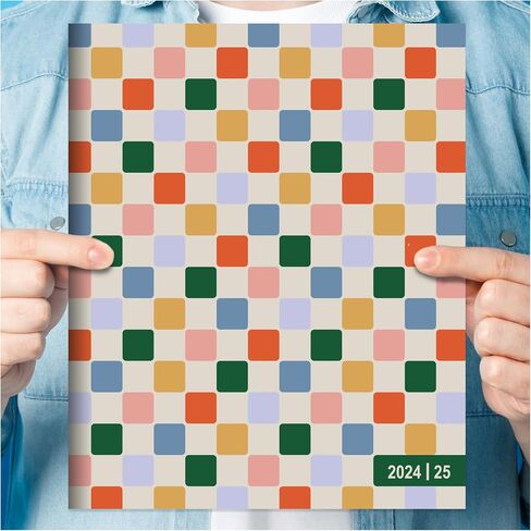 TF PUBLISHING July 2024 - June 2025 Navy Grid Large Monthly Planner - 2 Page Spreads With Extra Large Calendar Grids and Planning Prompts - 12 Month Academic Planner 2024-2025 - 9 in x 11 in in Saudi Arabia