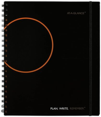 AT-A-GLANCE Undated Planning Notebook, Plan. Write. Remember. 8-1/2" x 11", Large, with Reference Calendars, Black (7062090524) in Saudi Arabia