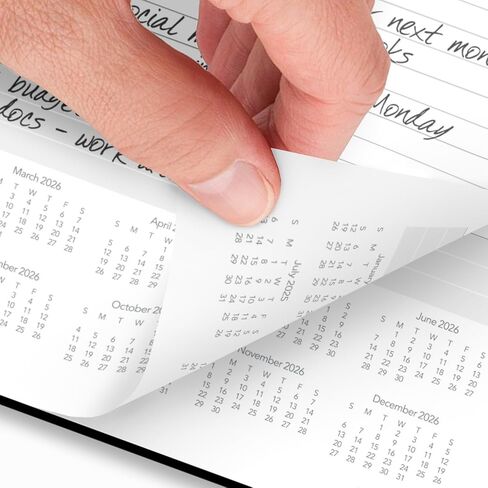 AT-A-GLANCE Undated Planning Notebook, Plan. Write. Remember. 8-1/2" x 11", Large, with Reference Calendars, Black (7062090524) in Saudi Arabia