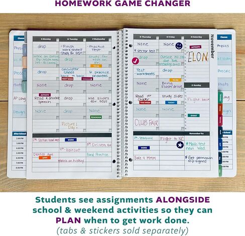 Order Out Of Chaos Academic Planner 2025-2026 Daily Weekly and Monthly Calendar, School Agenda Book, July 2025-June 2026 planner 8.5 x 11 Homework Organizer (Bubble Gum) in Kuwait