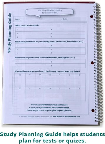 Order Out Of Chaos Academic Planner 2025-2026 Daily Weekly and Monthly Calendar, School Agenda Book, July 2025-June 2026 planner 8.5 x 11 Homework Organizer (Bubble Gum) in Kuwait