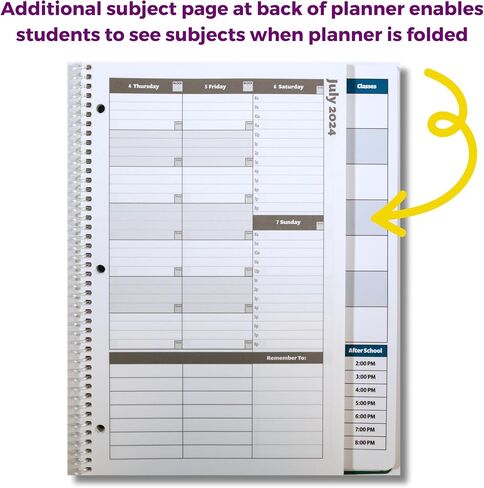 Order Out Of Chaos Academic Planner 2025-2026 Daily Weekly and Monthly Calendar, School Agenda Book, July 2025-June 2026 planner 8.5 x 11 Homework Organizer (Bubble Gum) in Kuwait