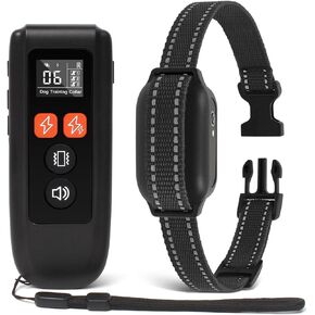 Dog Shock Collar with Remote Control，IP67 Waterproof，3 Training Modes, Shock（1-18）, Vibration（1-9） and Beep（1-9）, Rechargeable Electric Shock Collar for Large Medium Small Dog