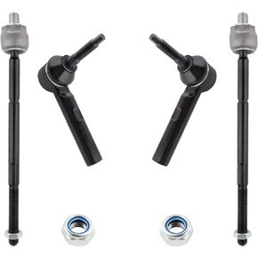EV405 ES3537 Front Inner & Outer Tie Rod Ends Left & Right for Chrysler Voyager 2001-2003 Town & Country Dodge Caravan Grand Caravan 2001-2004, Pack of 4